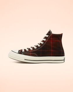 Converse Plaid Chuck 70 Női Magasszárú Fekete/Világos/Piros | LZRIAWV-HU